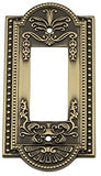 Nostalgic Warehouse 719713 Meadows Switch Plate with Single Rocker, Antique Brass