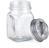 The Lakeside Collection Glass Canisters in Galvanized Tray - Farmhouse Spice Container Set of 3