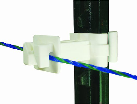Field Guardian T-Post Extension Polywire Insulator, 3-Inch, White