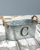 Galvanized Monogram Bucket C