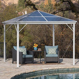 Christopher Knight Home 303382 Halley Outdoor 10 x 10 Foot Gazebo, White
