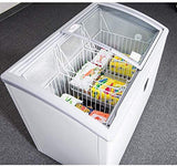Premium PFR740G 7.4 cu. ft. Chest Freezer with Curved Glass Top in White
