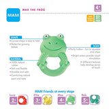MAM 'FriendsÂ Collection Teething Toys, Max The Frog 100% Natural Rubber Developmental Teether Toys, Baby Toys, 4+ Months, Unisex, 1-Count