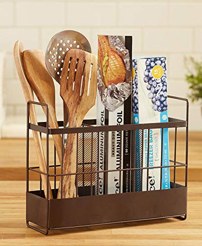 The Lakeside Collection Countertop Wrap and Utensil Organizer - Bronze