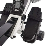 Stamina Cardio Foldable Air Rower Rowing Machine, Black/White + Equipment Mat
