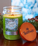 Colored Holiday Jar Candles with Soy Wax and Wooden Wick, 18 oz
