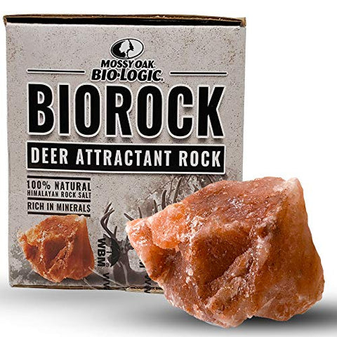 Mossy Oak BioLogic Deer Attractant Bio Rock - 100% Natural Himalayan Rock Salt - Deer Love to Lick | 8 LBS