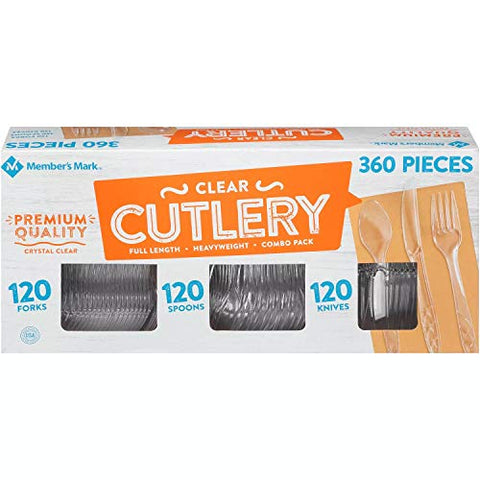 Full length - Member's Mark Clear Cutlery Combo Pack - 360 ct.