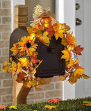 LTD Commodities Seasonal Solar Mailbox Swag - Scarecrow