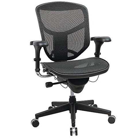 WorkPro(R) Quantum 9000 Series Ergonomic Mid-Back Mesh/Fabric Chair, Black