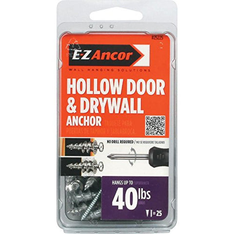 E-Z Ancor 1 in. Hollow Door and Drywall Anchors (25-Pack)