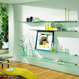 LTL Home Products Wallscapes Glacier 8" x 24" x 3/8", Opaque Glass Shelf Kit, 8"X24"