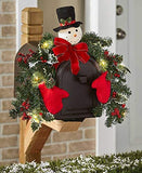 Ltd. Seasonal Solar Mailbox Swag, Snowman