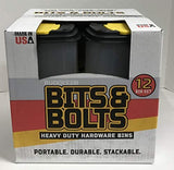 Buddeez Bits & Bolts Heavy Duty Hardware Bins- 12 Piece Bin Set