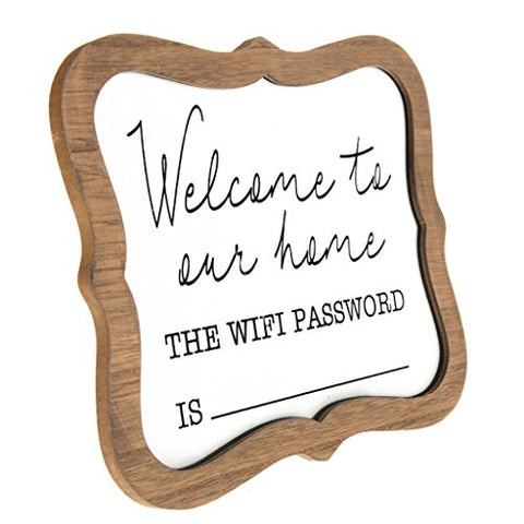 Toysdone Welcome WiFi Password Whiteboard Desk or Table Sign