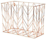 U Brands Hanging File Desk Organizer, Wire Metal, Copper/Rose Gold - 854U02-06