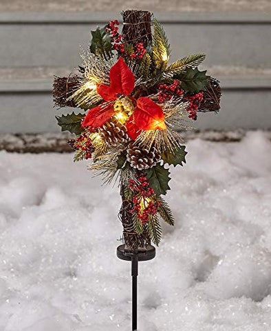 LTD Commodities Solar Lighted Christmas Cross Stake