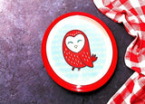 Mainstays Melamine Owl 6-Pack Plate Set
