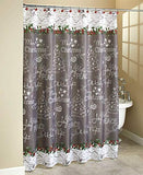 LTD Commodities Gray Chalkboard-Look Holiday Bath Collection - Shower Curtain