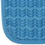 Pot Holder Set With Silicone Grip, Quilted And Heat Resistant (Set of 2) By Lavish Home (Blue)