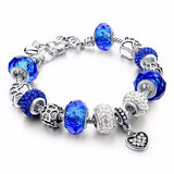 European style Tibetan bracelet with crystal charm (Multiple Colors Available)