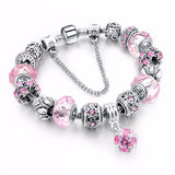 European style Tibetan bracelet with crystal charm (Multiple Colors Available)