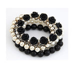 Flower charm elastic bracelet (Multiple Colors Available)