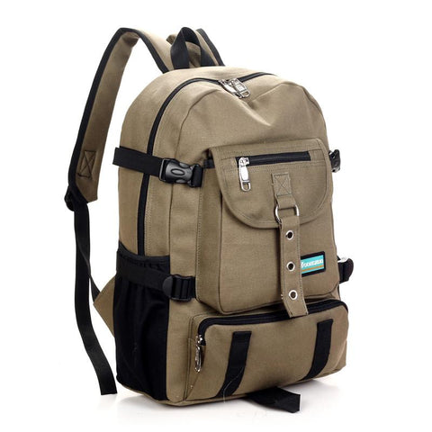 Solid casual canvas backpack for men (Multiple Colors Available)