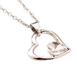Crystal Heart Necklace (Multiple Colors Available)